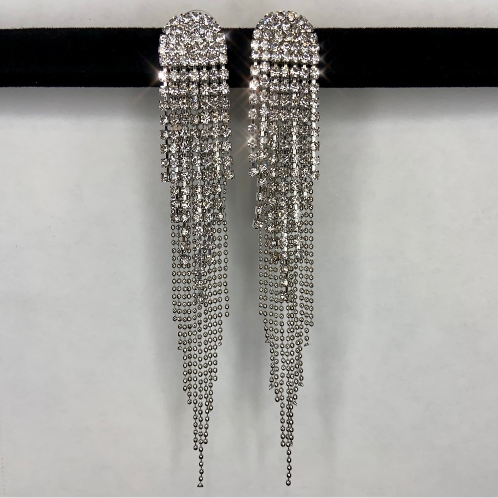 Embellished Statement Drop Earrings